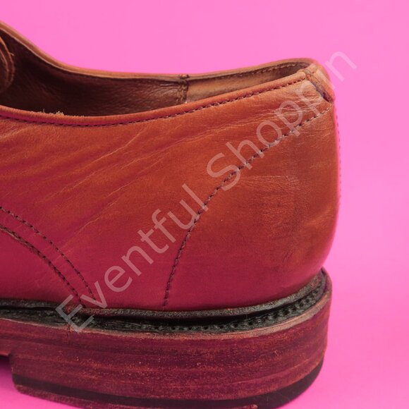 Frye Shoes Mens 9.5 D Brown Dress Burnished Cap Toe Double Monk Strap Oxfords - Picture 15 of 15